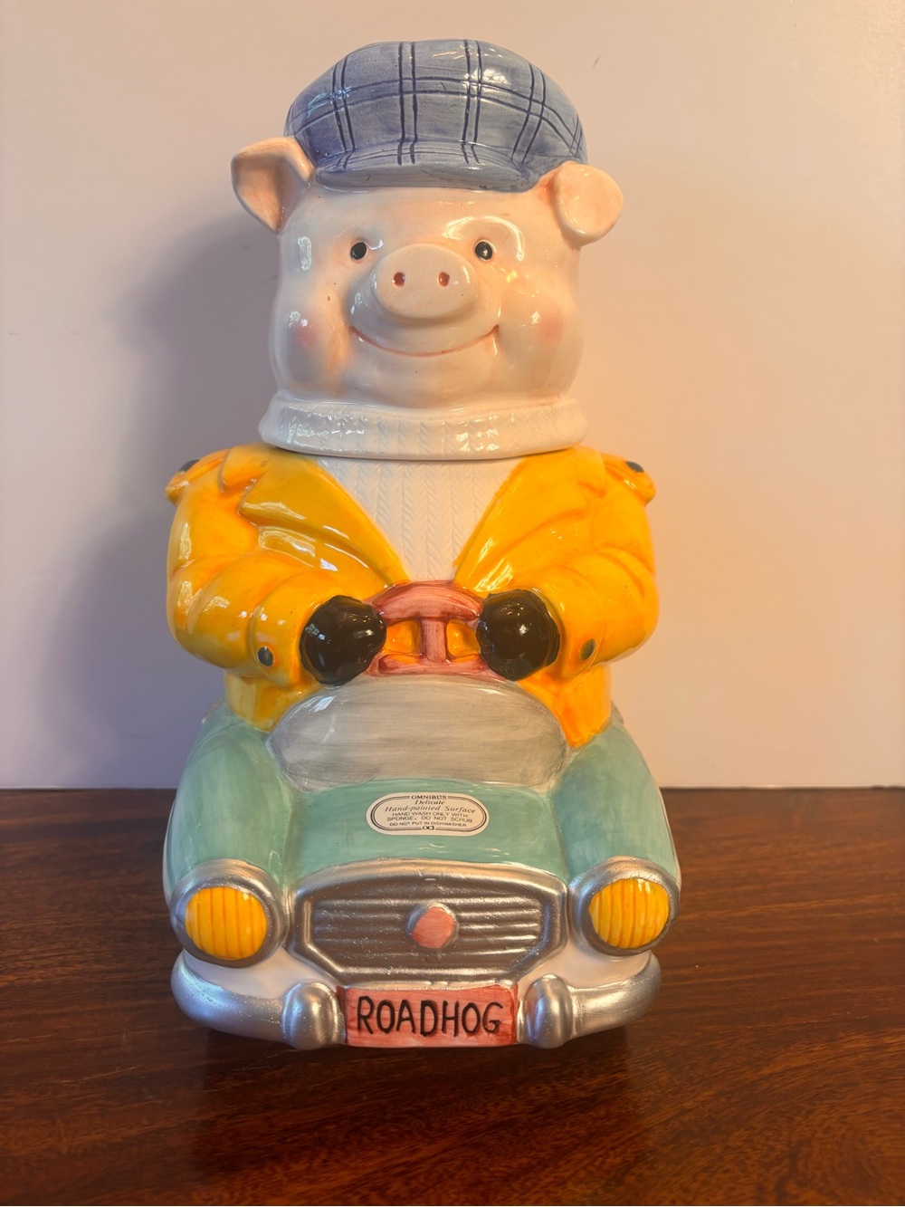 Vtg Rare Hog Wild Dapper Pig In Convertible Cookie Jar By Omnibus 1998 No Box